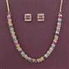 American Diamond Delicate Necklace with Carat Plating