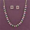 American Diamond Delicate Necklace with Carat Plating