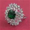American Diamond Adjustable Ring with Rhodium Plating