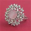American Diamond Adjustable Ring with Rhodium Plating