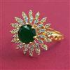 American Diamond Adjustable Ring with 2 Tone Plating