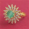 American Diamond Adjustable Ring with 2 Tone Plating