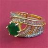 American Diamond Solitaire Ring with 2 Tone Plating