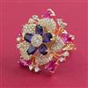 American Diamond Adjustable Ring with Carat Plating