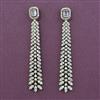 American Diamond Long Earring with Mehndi Plating