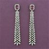 American Diamond Long Earring with Mehndi Plating
