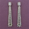 American Diamond Long Earring with Mehndi Plating