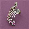 American Diamond Birds Ring with Mehndi Plating