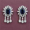 American Diamond Classic Earring with Rhodium Plating