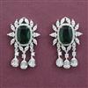 American Diamond Classic Earring with Rhodium Plating