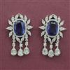 American Diamond Classic Earring with Rhodium Plating