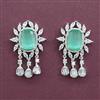 American Diamond Classic Earring with Rhodium Plating
