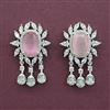 American Diamond Classic Earring with Rhodium Plating