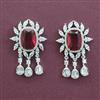 American Diamond Classic Earring with Rhodium Plating