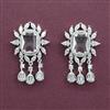 American Diamond Classic Earring with Rhodium Plating