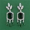 American Diamond Classic Earring with Rhodium Plating
