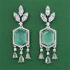 American Diamond Classic Earring with Rhodium Plating