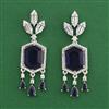 American Diamond Classic Earring with Rhodium Plating