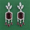 American Diamond Classic Earring with Rhodium Plating