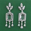 American Diamond Classic Earring with Rhodium Plating