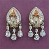 American Diamond Classic Earring with Mehndi Plating