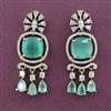 American Diamond Classic Earring with Mehndi Plating