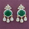 American Diamond Classic Earring with 2 Tone Plating