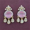 American Diamond Classic Earring with 2 Tone Plating