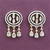 American Diamond Classic Earring with Rhodium Plating 2 Tone Plating Mehndi Plating
