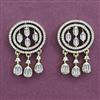 American Diamond Classic Earring with Rhodium Plating 2 Tone Plating Mehndi Plating