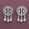 American Diamond Classic Earring with Rhodium Plating 2 Tone Plating Mehndi Plating