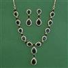 American Diamond Classic Necklace with Gold Plating