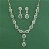 American Diamond Classic Necklace with Gold Plating