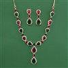 American Diamond Classic Necklace with Gold Plating