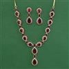 American Diamond Classic Necklace with Gold Plating
