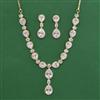 American Diamond Classic Necklace with Gold Plating