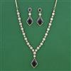 American Diamond Delicate Necklace with Mehndi Plating