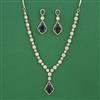 American Diamond Delicate Necklace with Mehndi Plating
