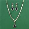 American Diamond Delicate Necklace with Mehndi Plating
