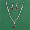 American Diamond Delicate Necklace with Mehndi Plating