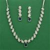 American Diamond Delicate Necklace with Rhodium Plating