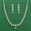 American Diamond Delicate Necklace with Rhodium Plating