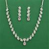 American Diamond Delicate Necklace with Rhodium Plating