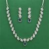 American Diamond Delicate Necklace with Rhodium Plating