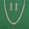 American Diamond Delicate Necklace with 2 Tone Plating
