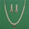 American Diamond Delicate Necklace with 2 Tone Plating