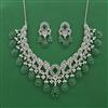 American Diamond Classic Necklace with Rhodium Plating