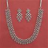 American Diamond Classic Necklace With 2 Tone Plating Mehndi Plating Rhodium Plating