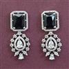 American Diamond Classic Earring with Rhodium Plating
