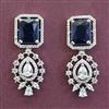 American Diamond Classic Earring with Rhodium Plating